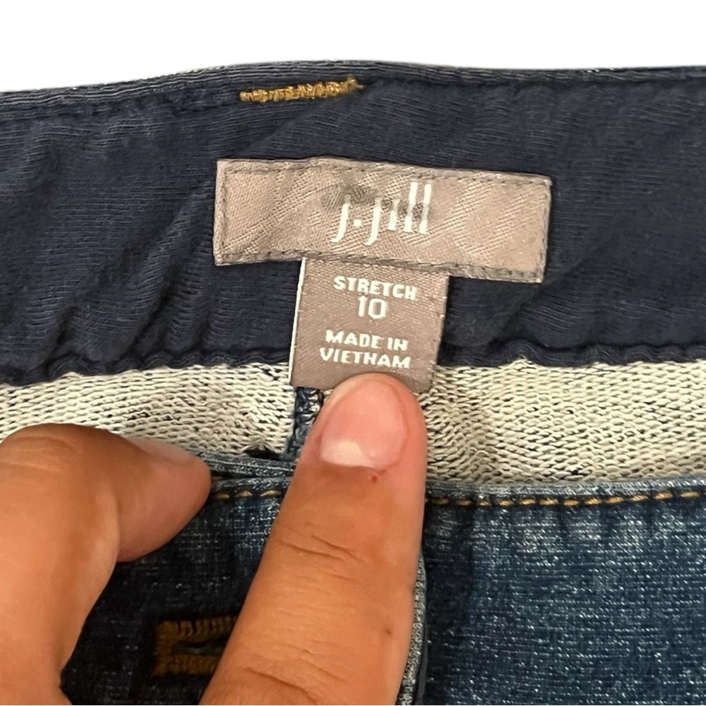 J. Jill Dark Blue Flare Stretch Jeans Size 10 - Picture 3 of 5